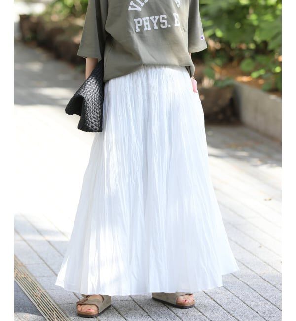 JOURNAL STANDARD relume「《予約》［26SS新作］コットンボイルクリンクルマーメイドスカート」|スカート|