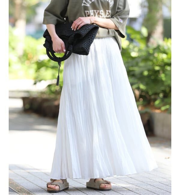 JOURNAL STANDARD relume「《予約》［26SS新作］コットンボイルクリンクルマーメイドスカート」|スカート|