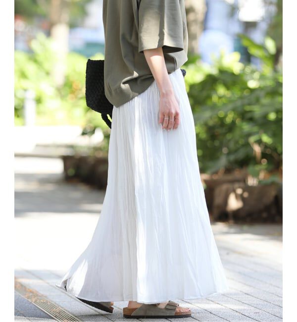 JOURNAL STANDARD relume「《予約》［26SS新作］コットンボイルクリンクルマーメイドスカート」|スカート|