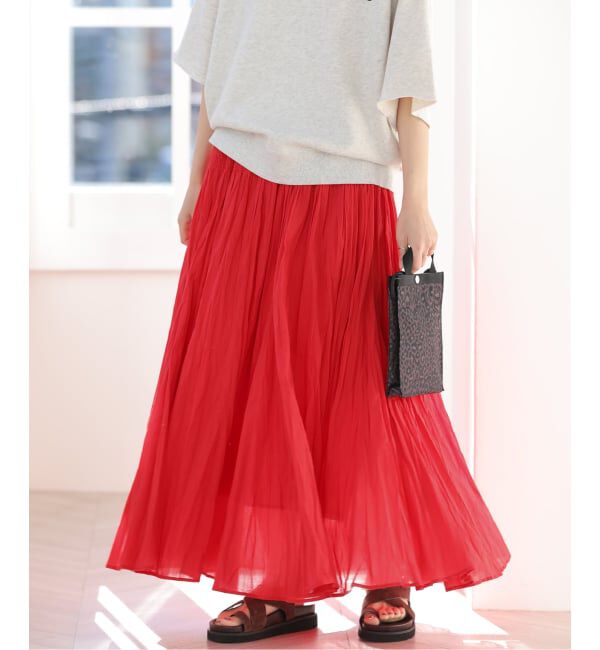 JOURNAL STANDARD relume「《予約》［26SS新作］コットンボイルクリンクルマーメイドスカート」|スカート|