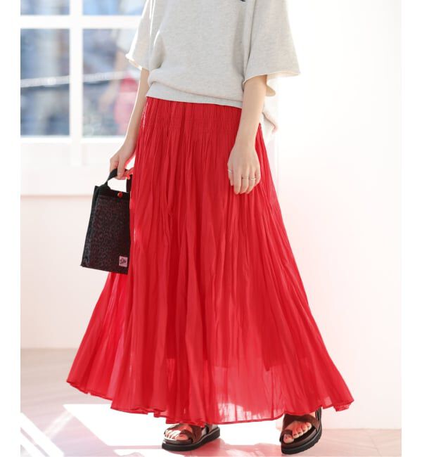 JOURNAL STANDARD relume「《予約》［26SS新作］コットンボイルクリンクルマーメイドスカート」|スカート|