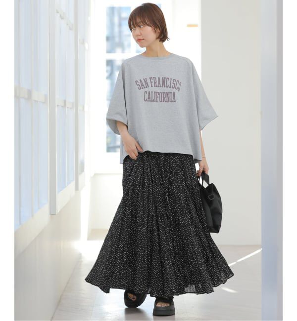 JOURNAL STANDARD relume「《予約》［26SS新作］コットンボイルクリンクルマーメイドスカート（ドット柄）」|スカート|