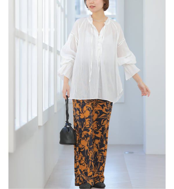 JOURNAL STANDARD relume「《予約》［26SS新作］コットンボイルクリンクルタックフリルプルオーバー」|シャツ・ブラウス|