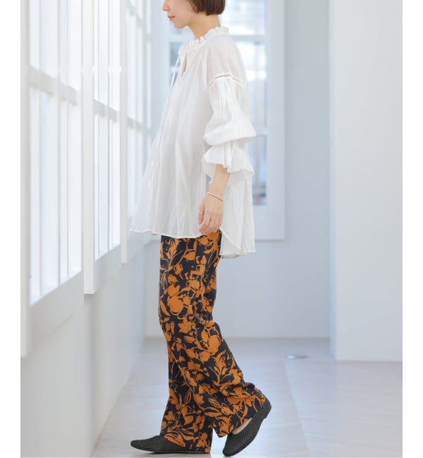 JOURNAL STANDARD relume「《予約》［26SS新作］コットンボイルクリンクルタックフリルプルオーバー」|シャツ・ブラウス|