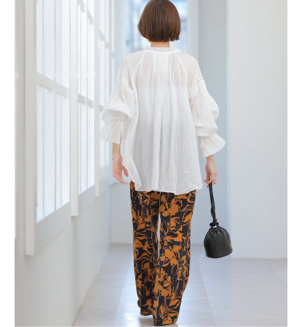 JOURNAL STANDARD relume「《予約》［26SS新作］コットンボイルクリンクルタックフリルプルオーバー」|シャツ・ブラウス|