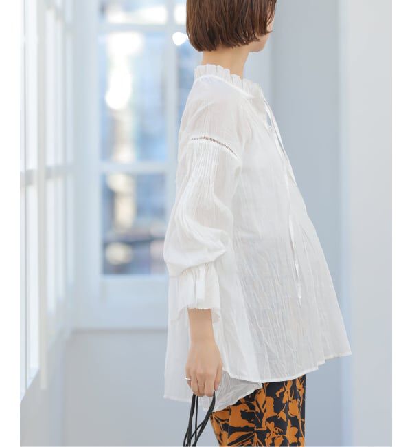JOURNAL STANDARD relume「《予約》［26SS新作］コットンボイルクリンクルタックフリルプルオーバー」|シャツ・ブラウス|