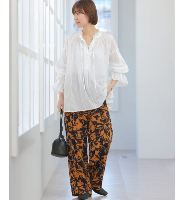 JOURNAL STANDARD relume「《予約》［26SS新作］コットンボイルクリンクルタックフリルプルオーバー」|シャツ・ブラウス|