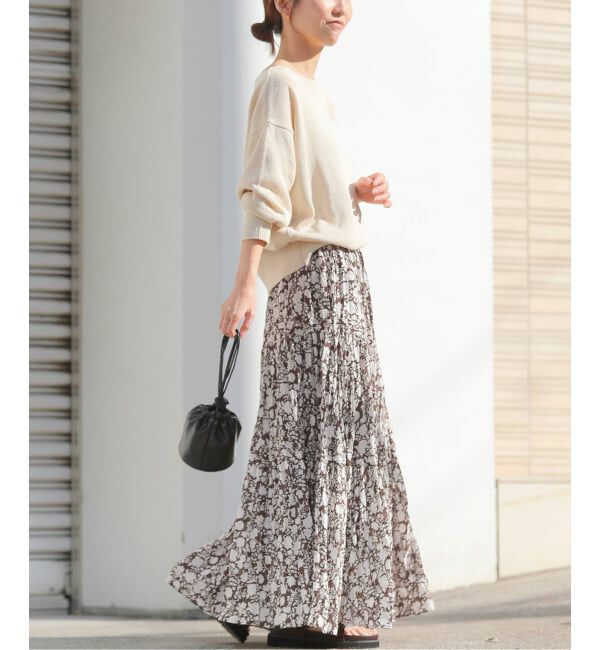 JOURNAL STANDARD relume「《WEB限定追加予約 / 新色》コットンボイルクリンクルティアードスカート（柄）」|スカート|