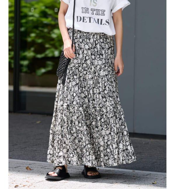 JOURNAL STANDARD relume「《WEB限定追加予約 / 新色》コットンボイルクリンクルティアードスカート（柄）」|スカート|