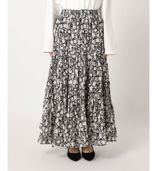 JOURNAL STANDARD relume「《WEB限定追加予約 / 新色》コットンボイルクリンクルティアードスカート（柄）」|スカート|