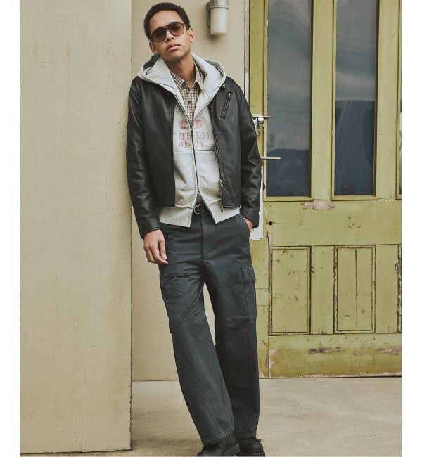 予約》ウォッシュ シープ レザー シングル ライダース（JOURNAL