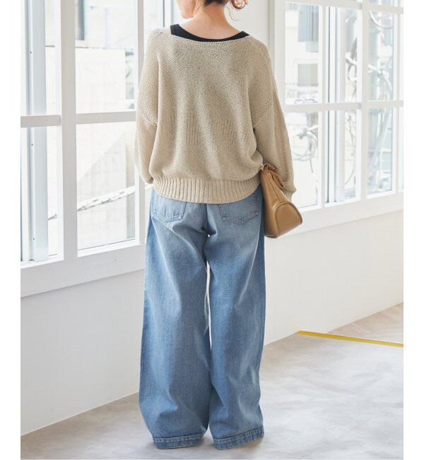 Spick and Span「ペーパーヤーンVネックカーディガン」|カーディガン|