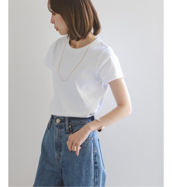 NOBLE「《追加》スビンコットンスムースコンパクトTシャツ」|Tシャツ・カットソー|