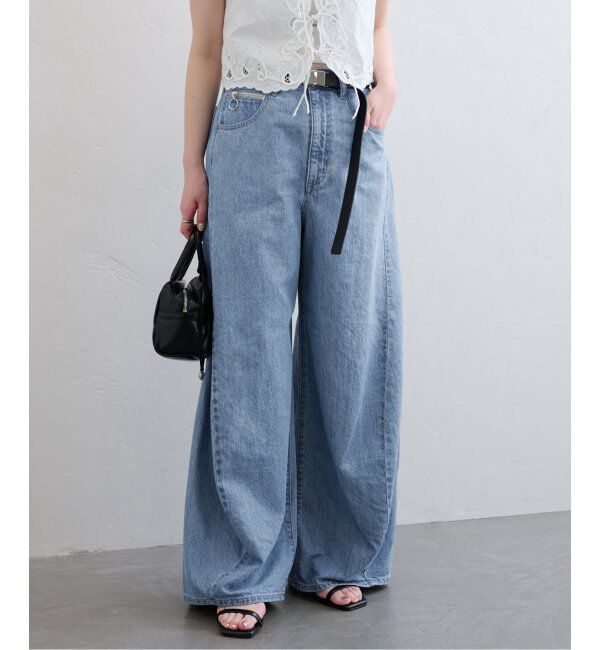 U by SPICK&SPAN「フローストルーズバレルレッグデニム」|デニム|