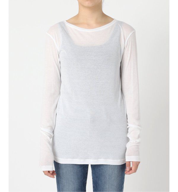 Spick and Span「《追加2》シアーボートネックプルオーバー」|Tシャツ・カットソー|