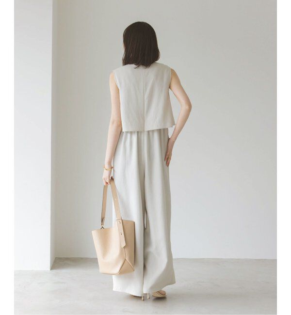 NOBLE「《追加》ダブルクレープスリーブレスオールインワン2」|オールインワン|