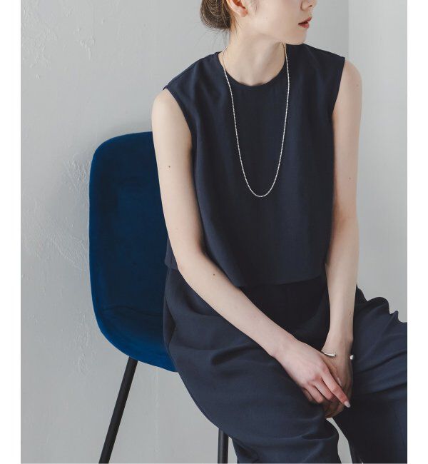 NOBLE「《追加》ダブルクレープスリーブレスオールインワン2」|オールインワン|