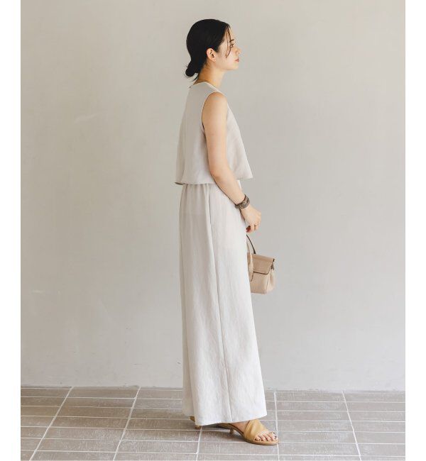 NOBLE「《追加》ダブルクレープスリーブレスオールインワン2」|オールインワン|