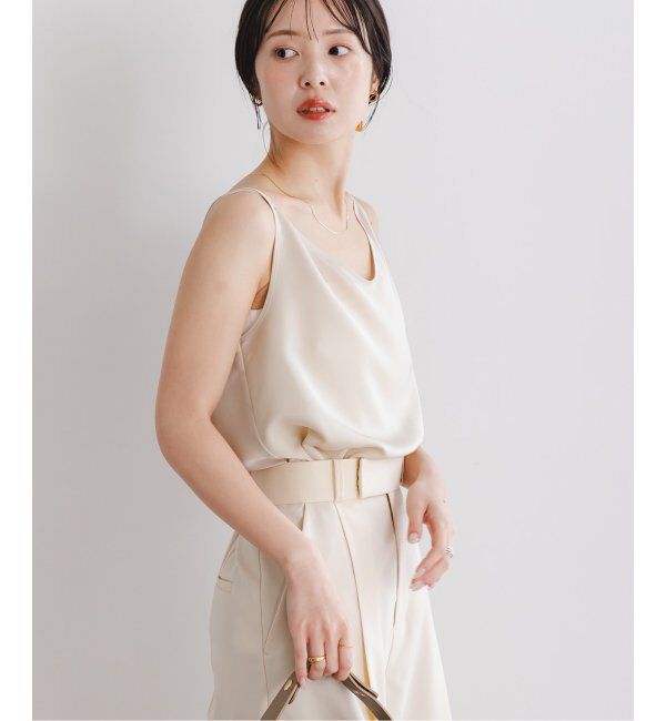 NOBLE「プレーンサテン2WAYキャミ」|キャミソール|