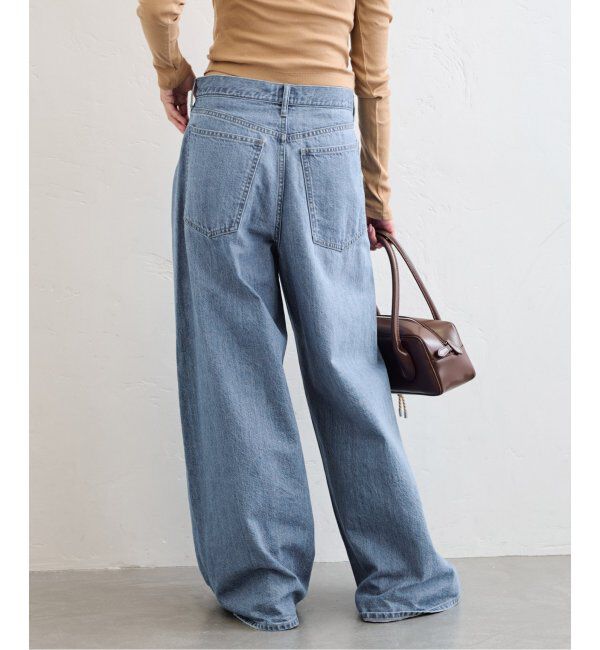 U by SPICK&SPAN「《追加》フローストルーズバレルレッグデニム」|デニム|