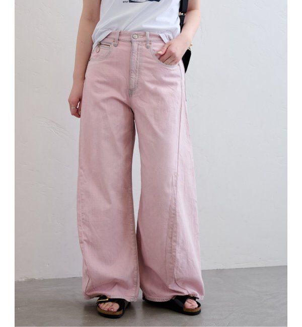 U by SPICK&SPAN「《追加》フローストルーズバレルレッグデニム」|デニム|