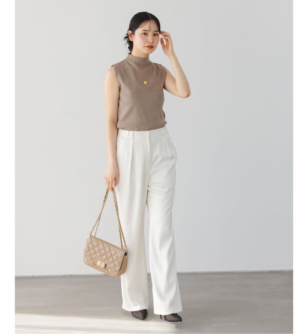 NOBLE「《追加予約》ボトルネックスリーブレスニット」|ニット・セーター|