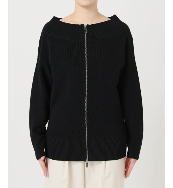 WEB限定追加予約》フロントジップボートネックニット（NOBLE）｜ルミネ