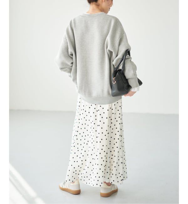 Spick and Span「《予約》ドットサテンフレアスカート」|スカート|