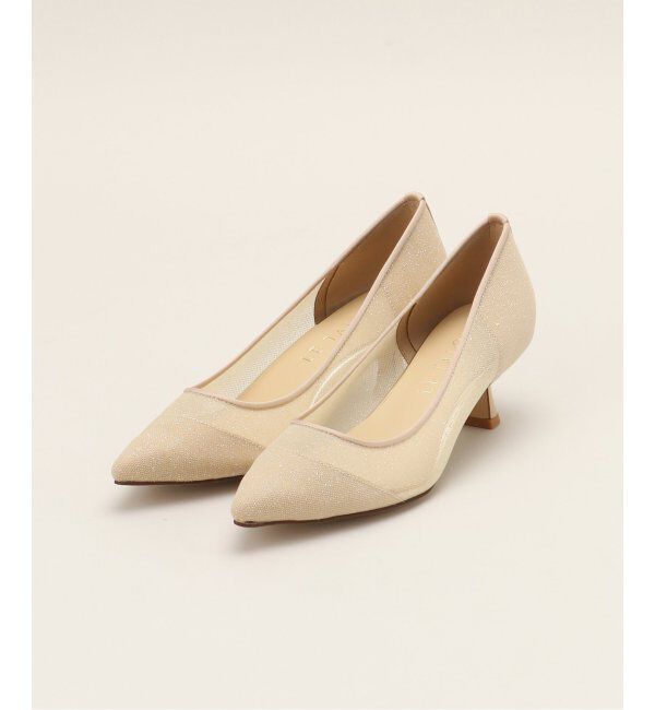  「《追加》5cmポインテッドチュールドットパンプス」|パンプス|