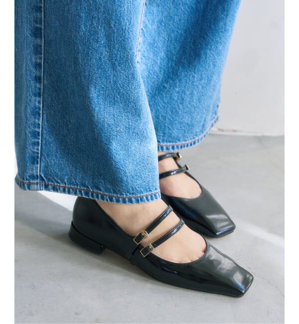  「《追加予約》スクエアWストラップメリージェーン」|パンプス|