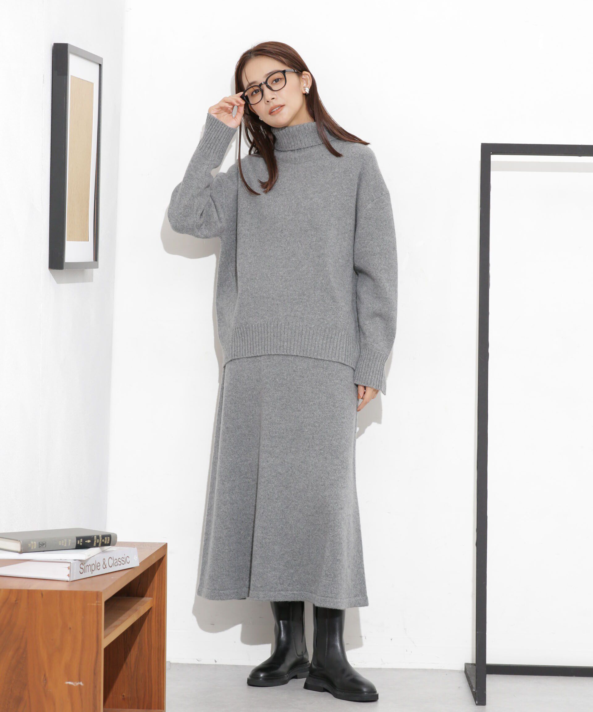 nano･universe「MUSIC ウールカシミヤフレアスカート(セットアップ可)」|スカート|