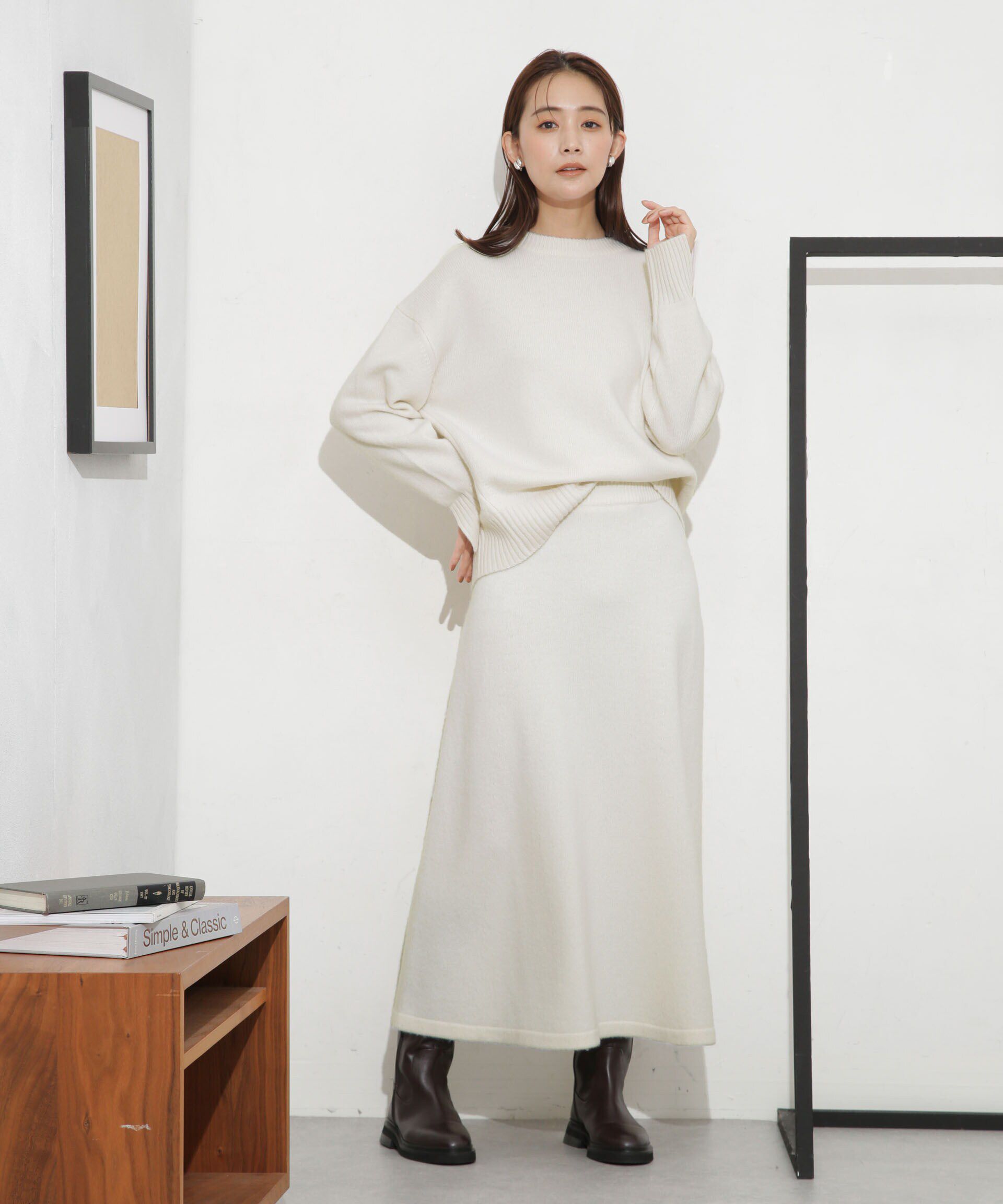 nano･universe「MUSIC ウールカシミヤフレアスカート(セットアップ可)」|スカート|