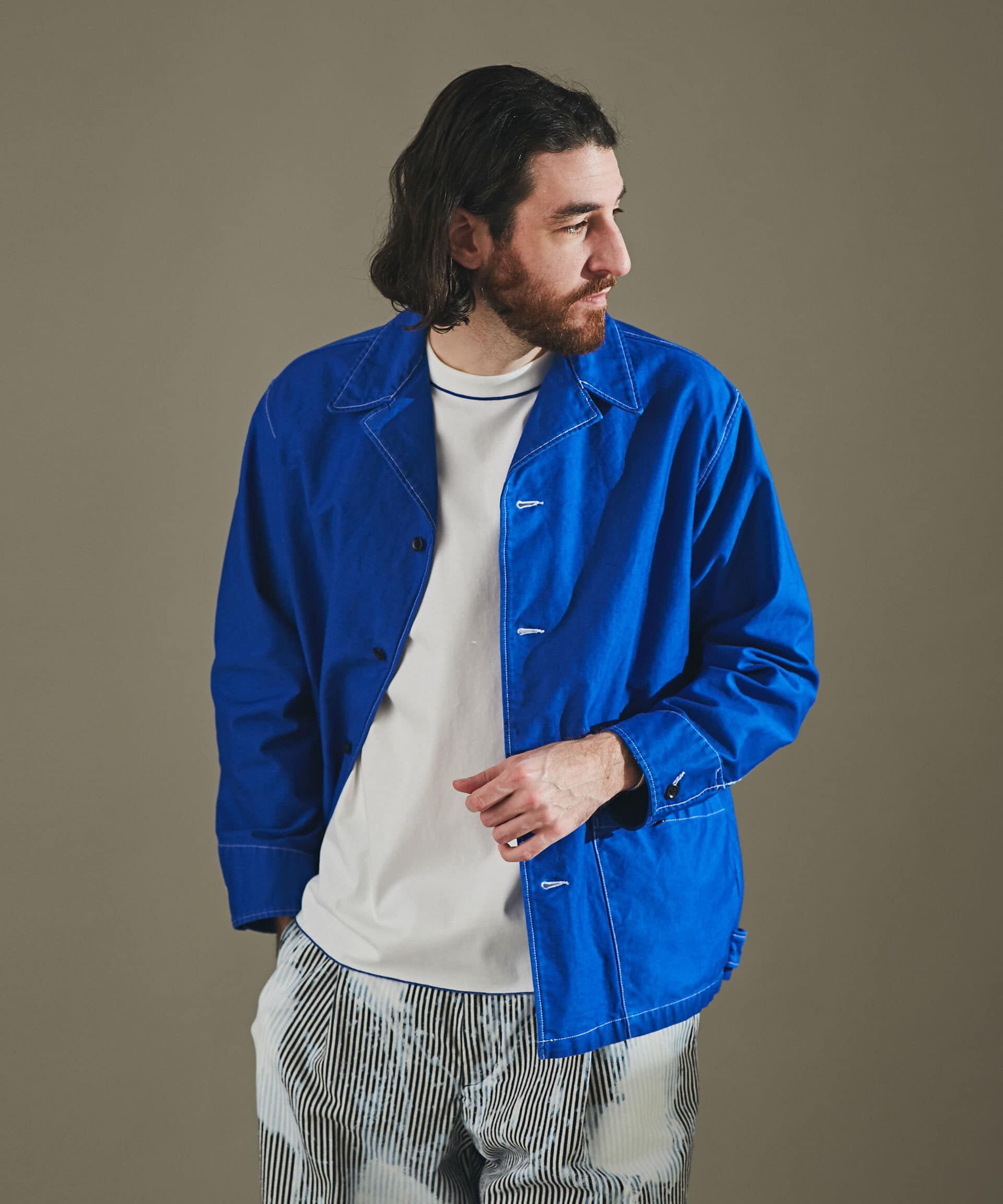 nano･universe「モールスキンガーメントダイシャツブルゾン」|ブルゾン・スタジャン|ブルー