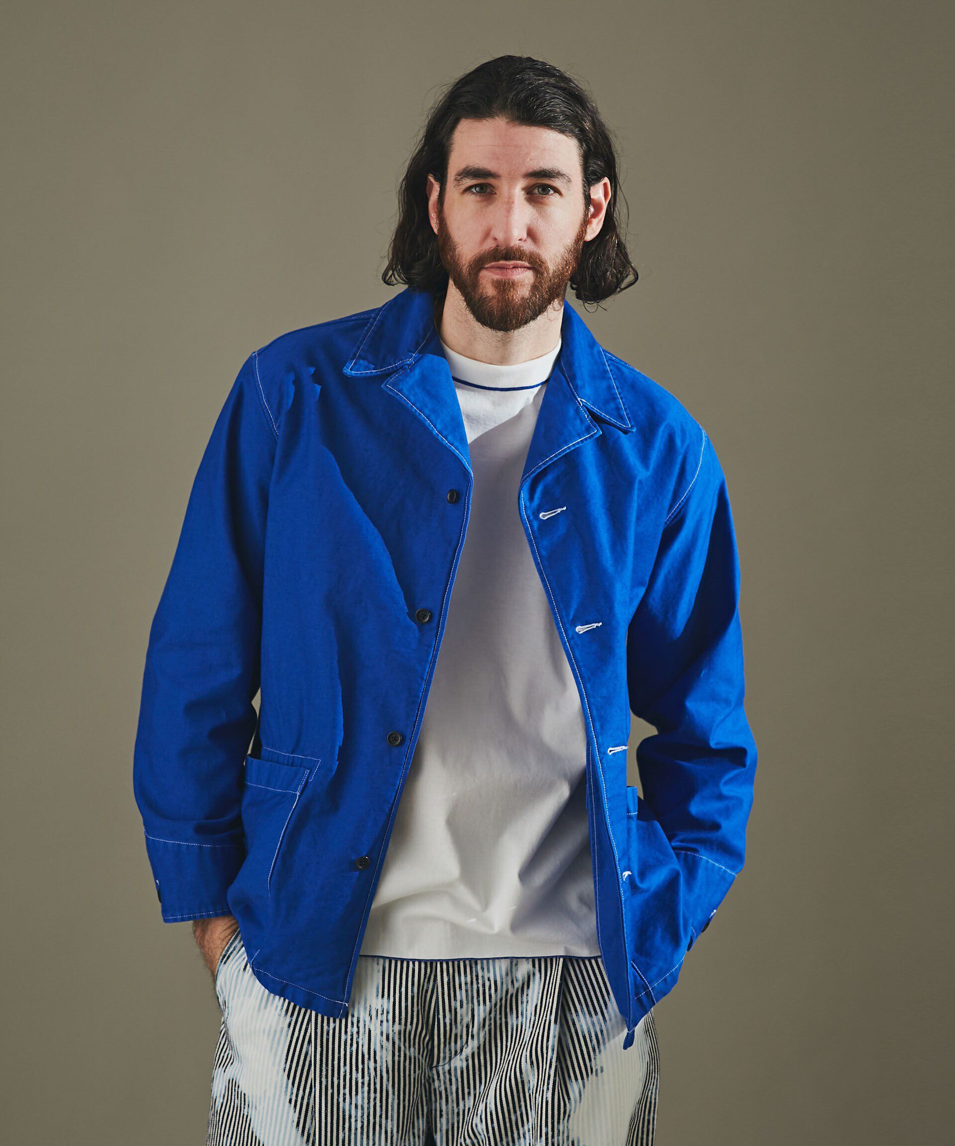 nano･universe「モールスキンガーメントダイシャツブルゾン」|ブルゾン・スタジャン|