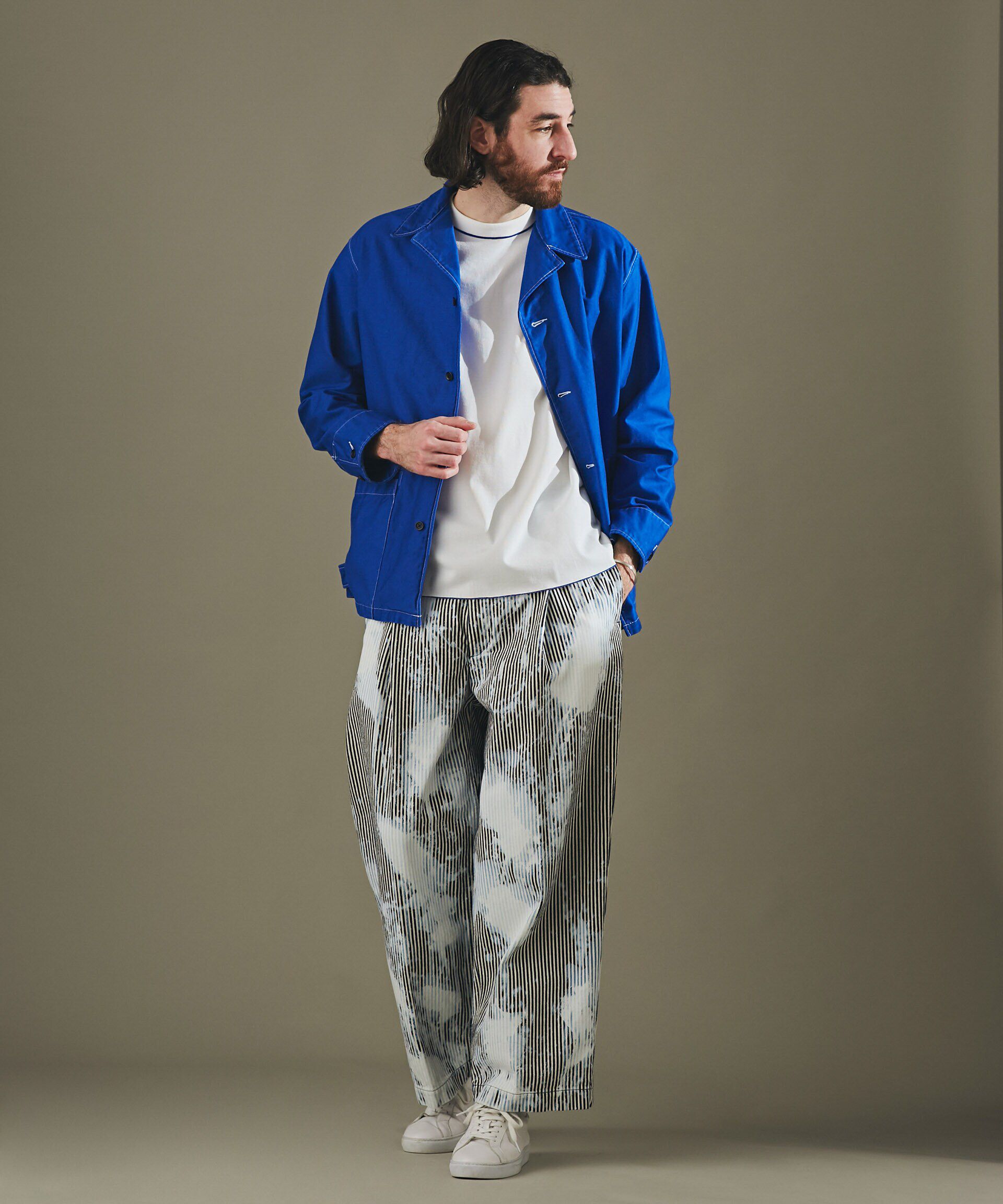 nano･universe「モールスキンガーメントダイシャツブルゾン」|ブルゾン・スタジャン|