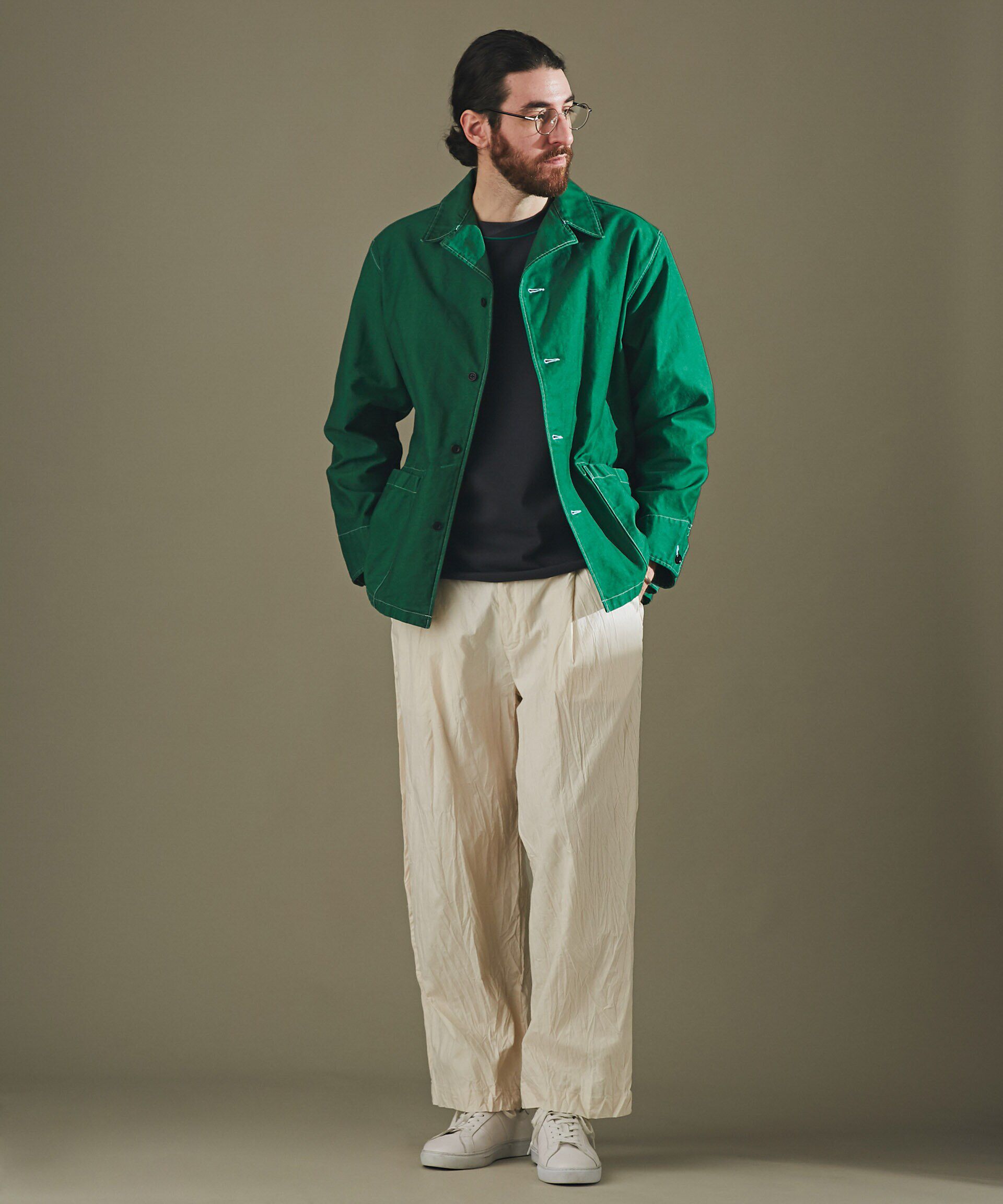 nano･universe「モールスキンガーメントダイシャツブルゾン」|ブルゾン・スタジャン|