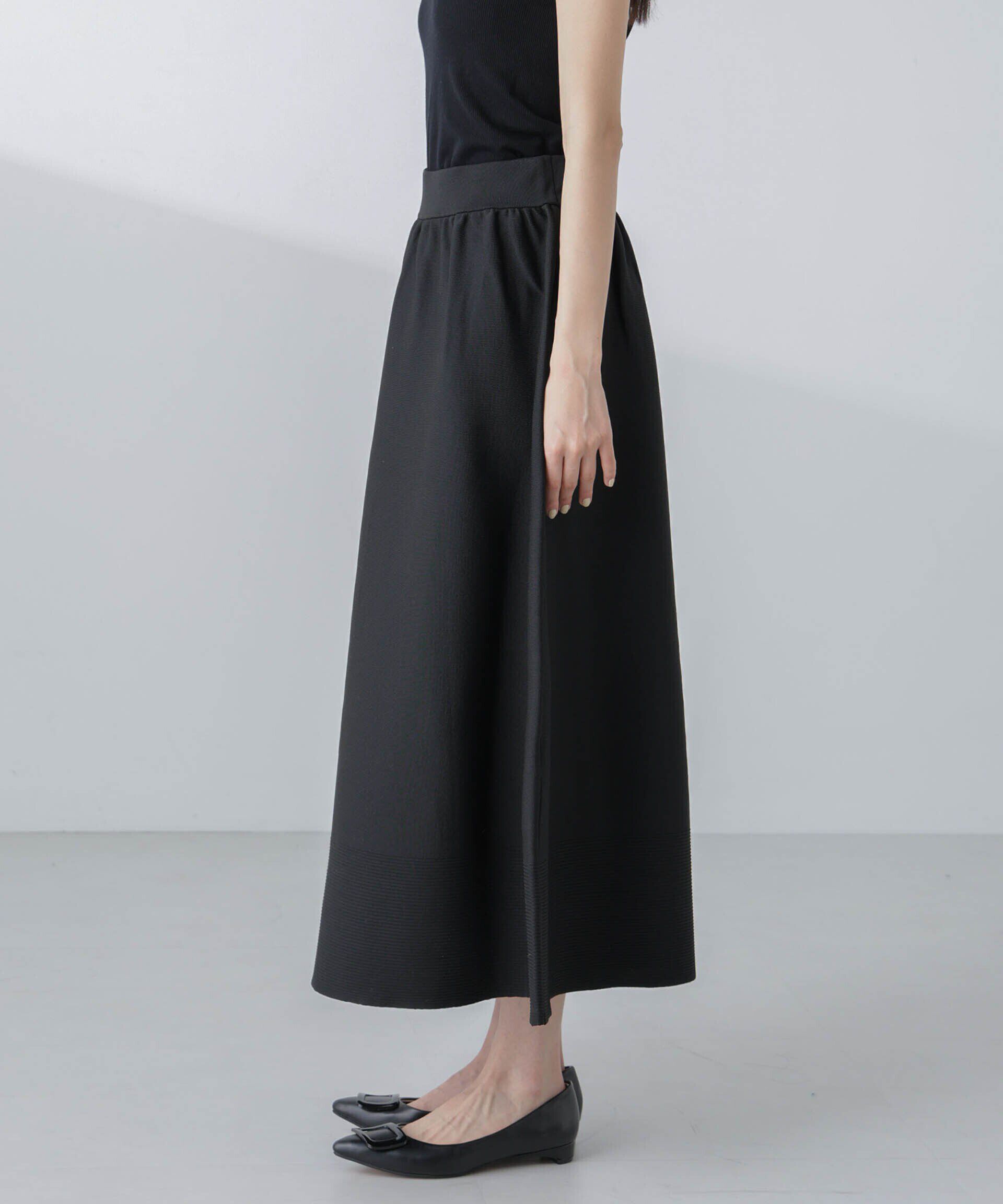 nano･universe「ギャザーフレアニットスカート（セットアップ可）」|スカート|