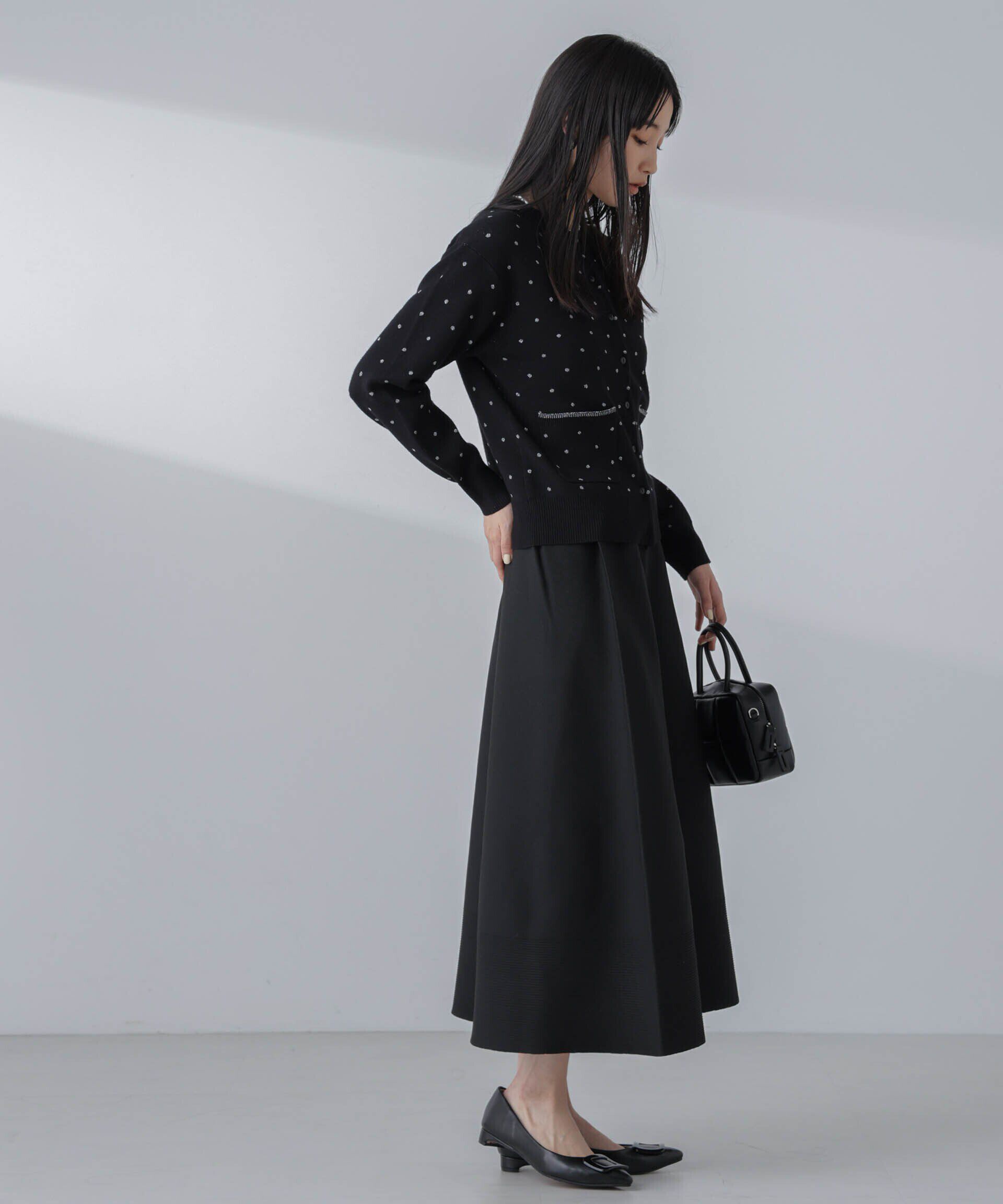 nano･universe「ギャザーフレアニットスカート（セットアップ可）」|スカート|