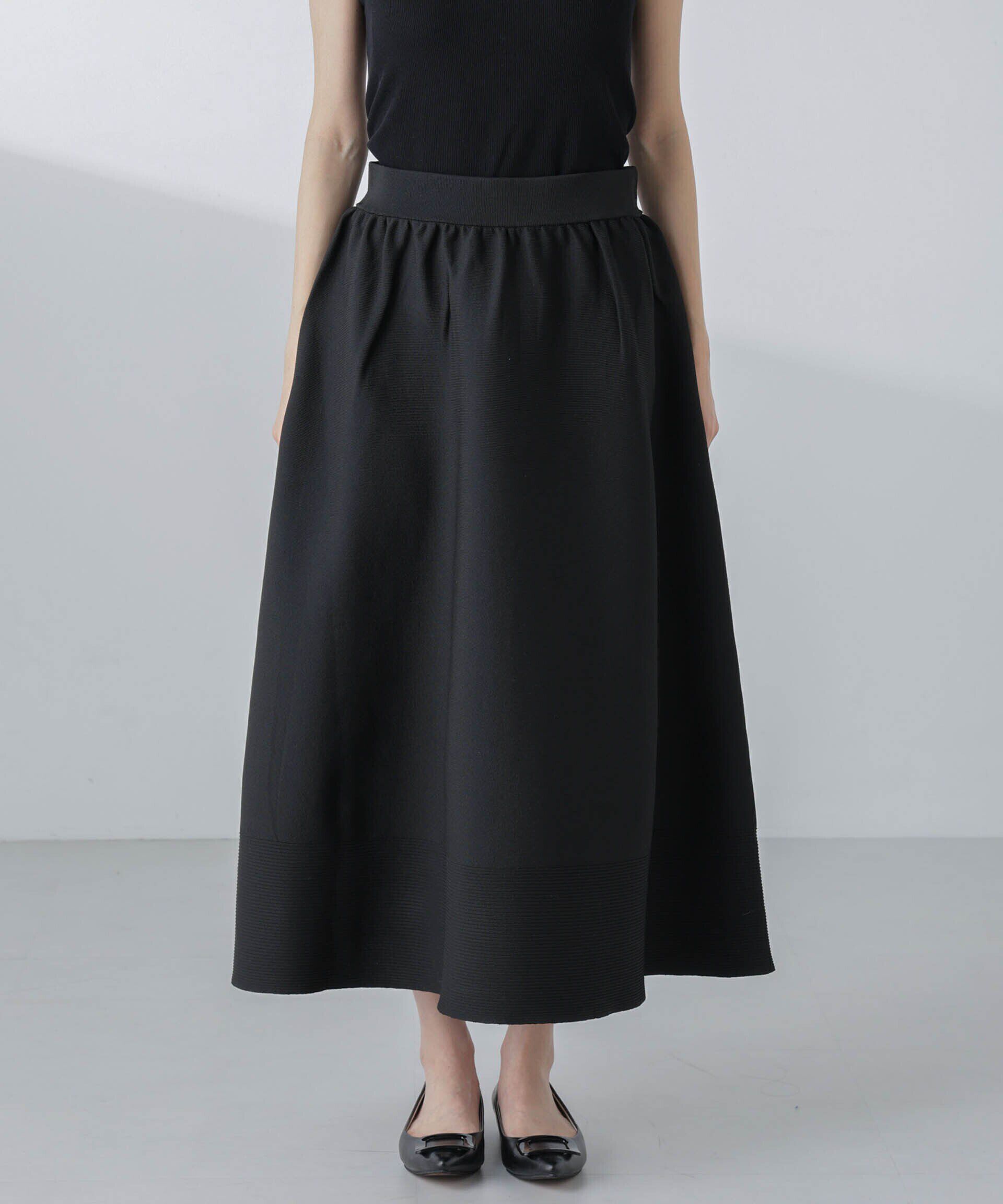 nano･universe「ギャザーフレアニットスカート（セットアップ可）」|スカート|