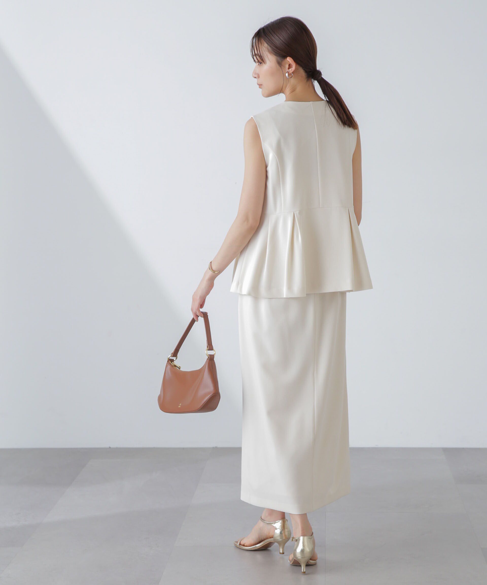 nano･universe「多機能素材ペプラムジレ(セットアップ可）」|ベスト・ジレ|