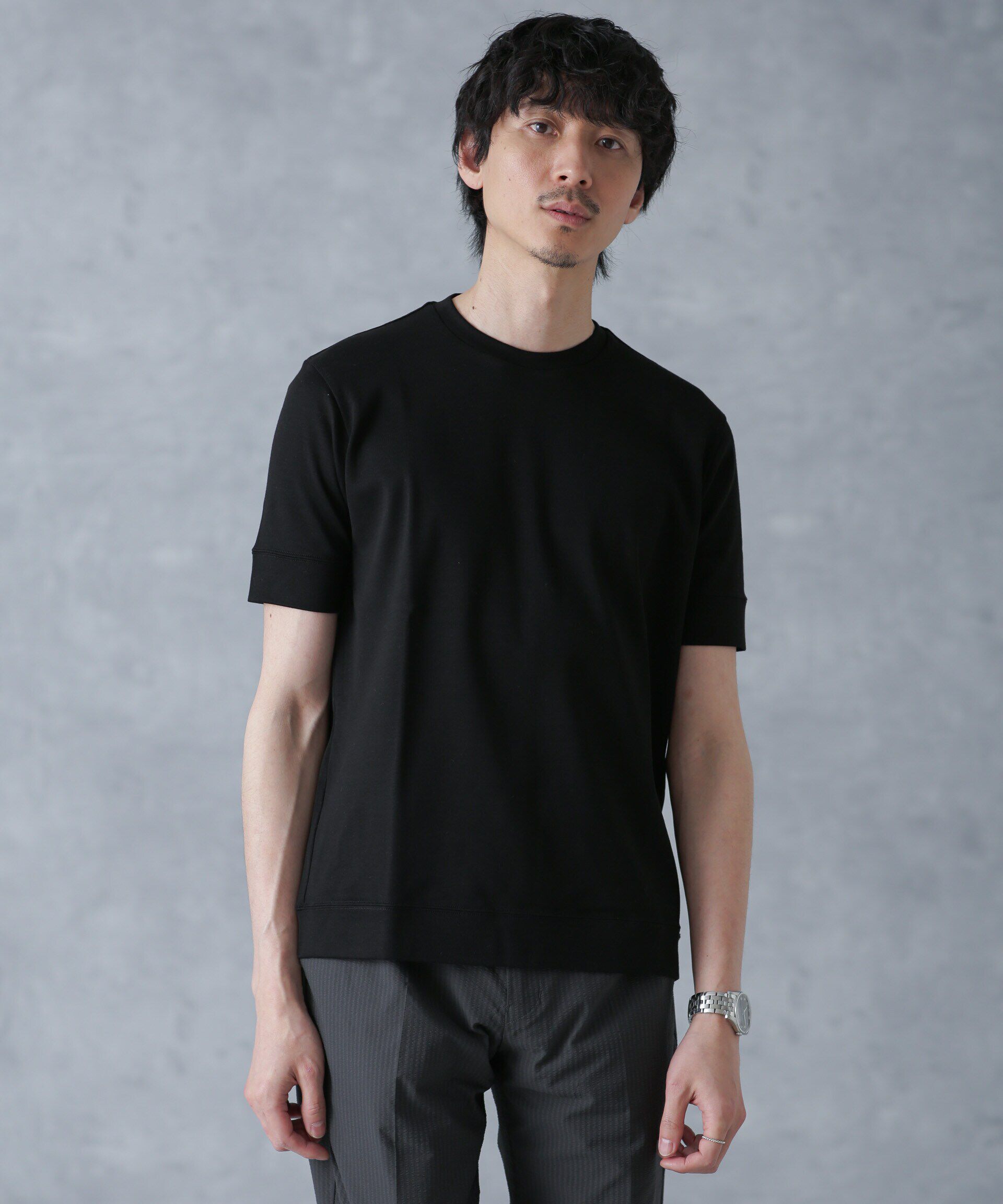nano･universe「「FORMAL JERSEY」クルーネックカットソー半袖」|Tシャツ・カットソー|