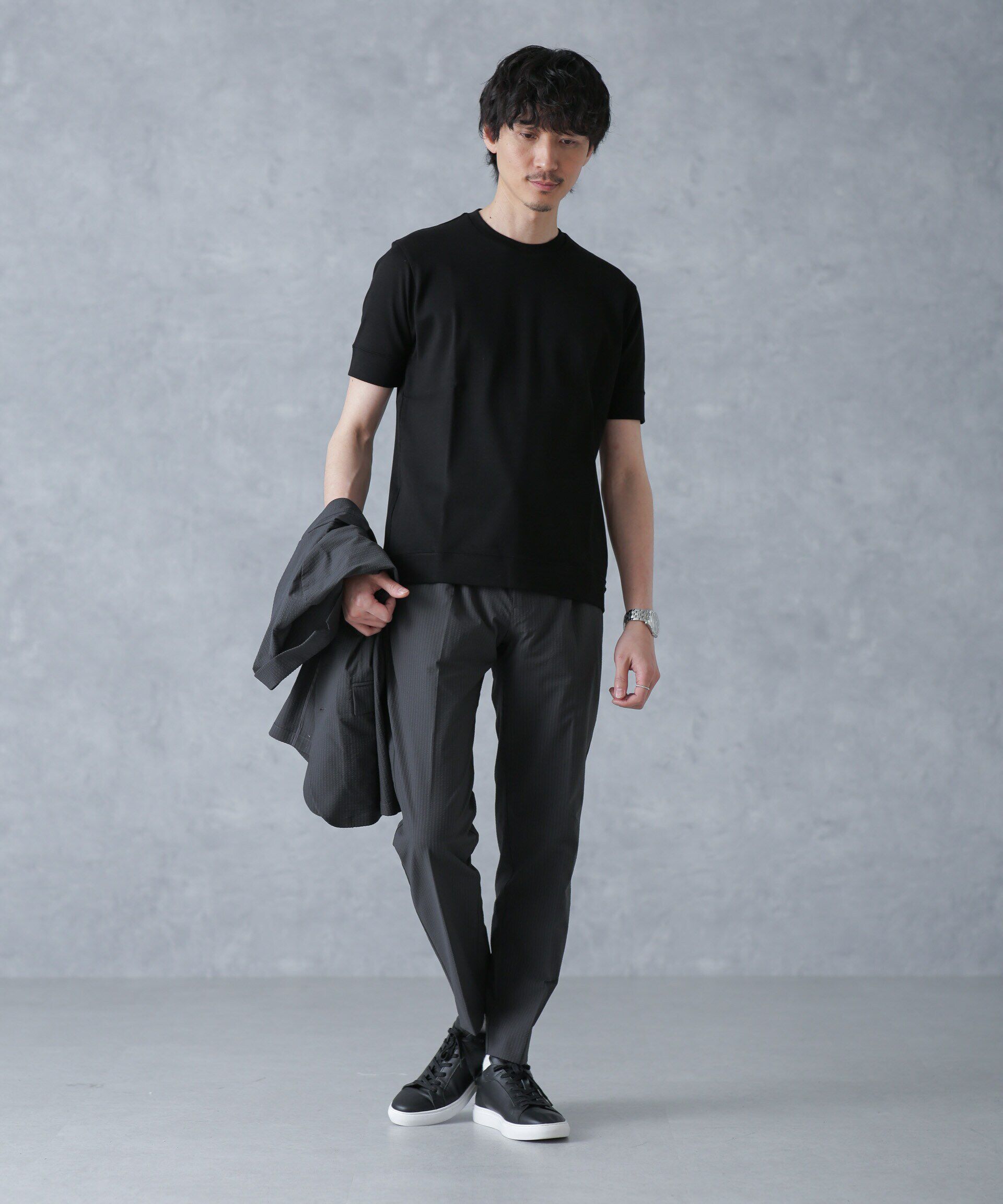 nano･universe「「FORMAL JERSEY」クルーネックカットソー半袖」|Tシャツ・カットソー|