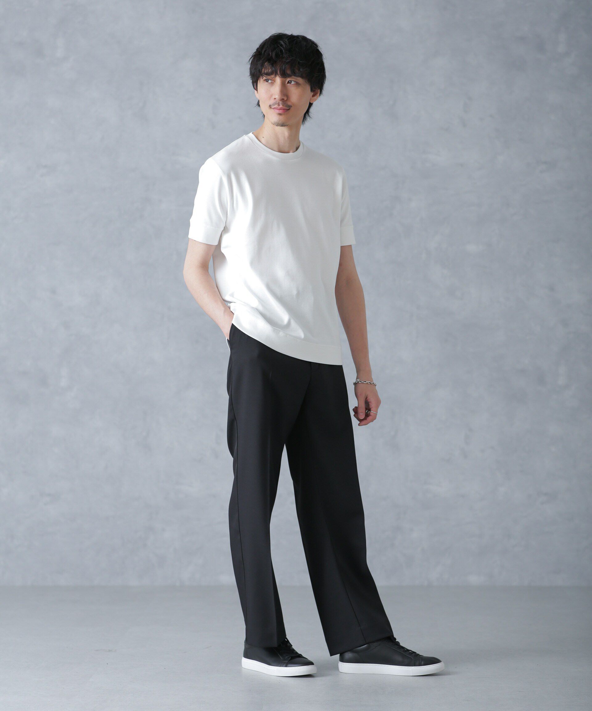 nano･universe「「FORMAL JERSEY」クルーネックカットソー半袖」|Tシャツ・カットソー|