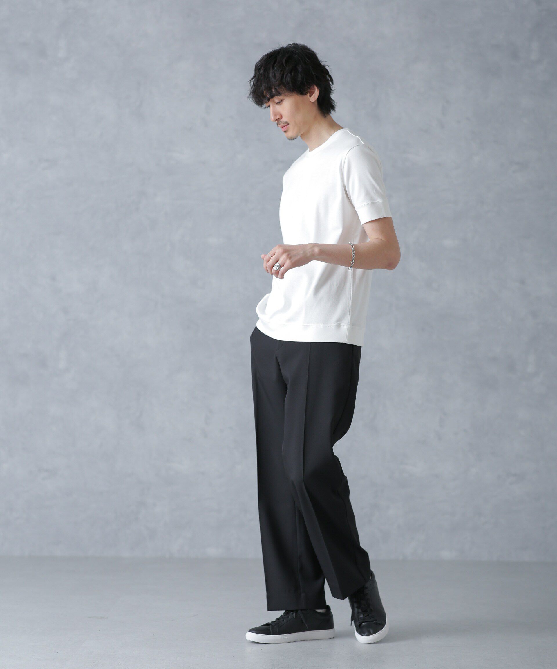 nano･universe「「FORMAL JERSEY」クルーネックカットソー半袖」|Tシャツ・カットソー|