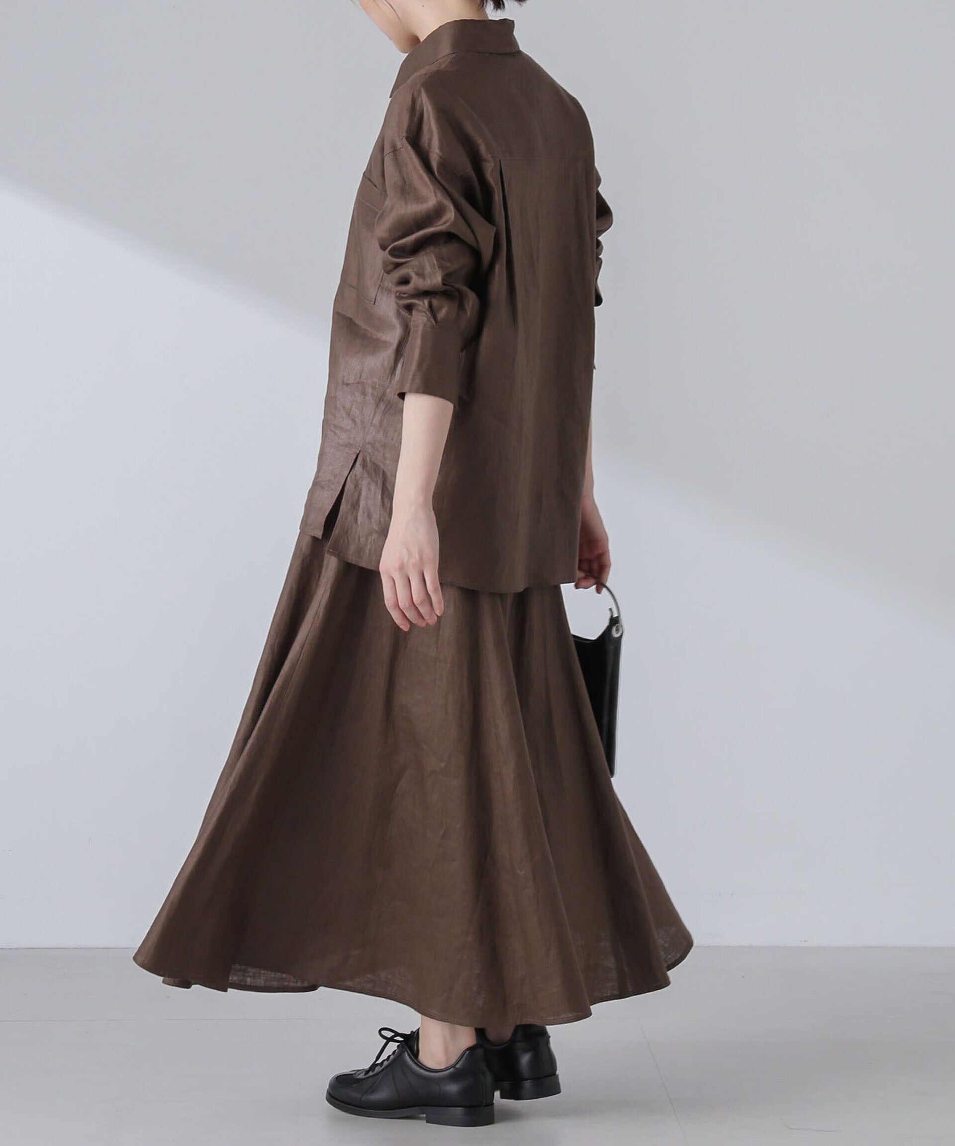 nano･universe「リネンフレアスカート(セットアップ可)」|スカート|