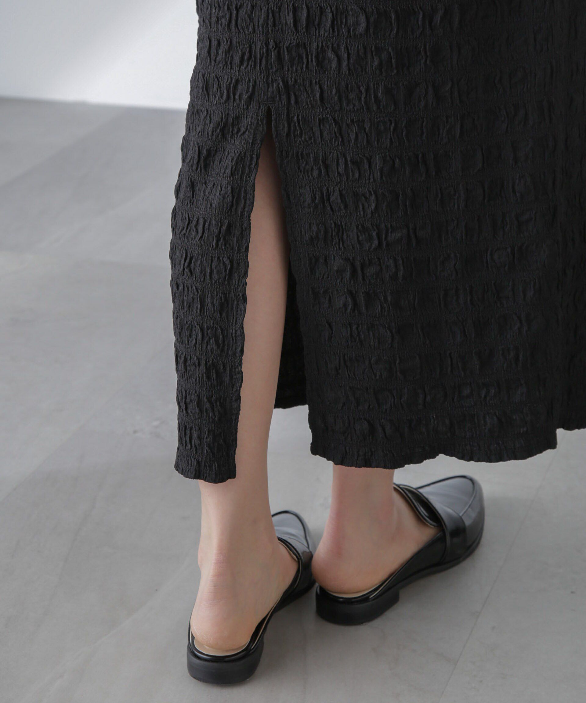 nano･universe「フクレシャーリングタイトスカート（セットアップ可）」|スカート|