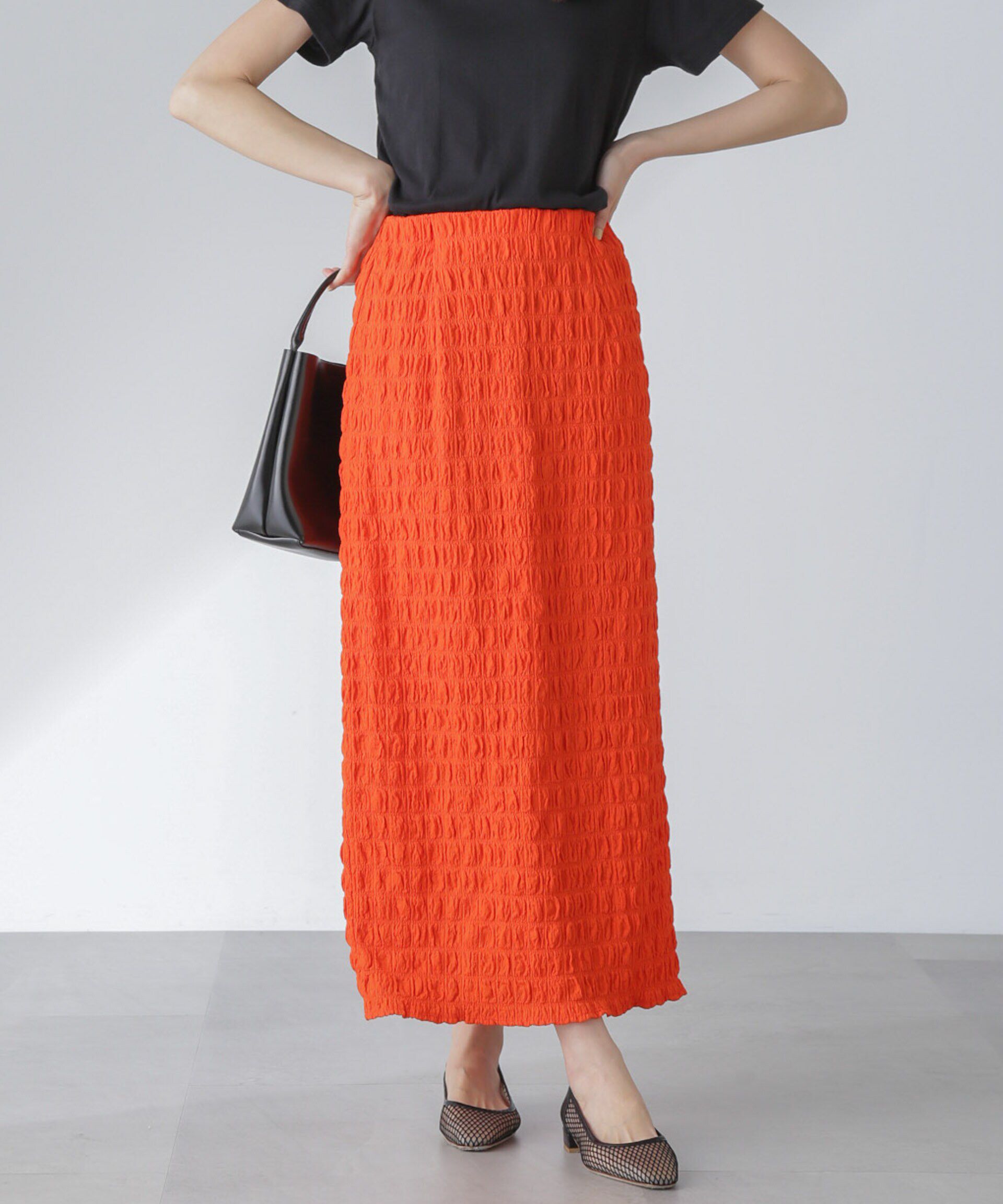 nano･universe「フクレシャーリングタイトスカート（セットアップ可）」|スカート|