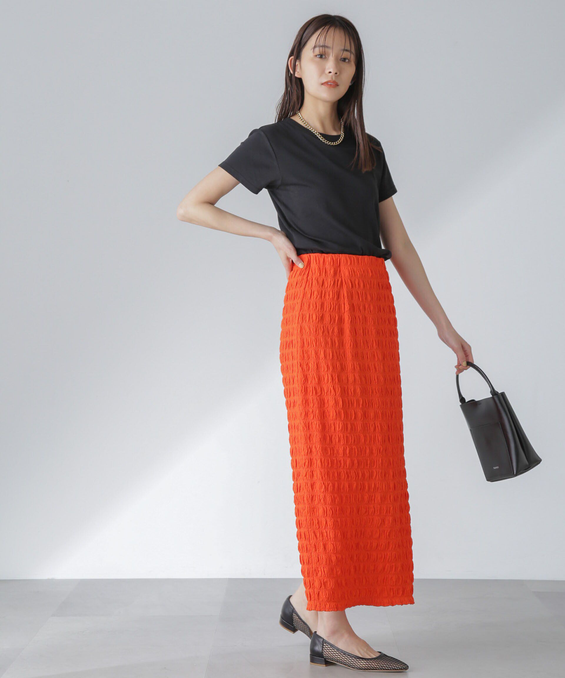 nano･universe「フクレシャーリングタイトスカート（セットアップ可）」|スカート|