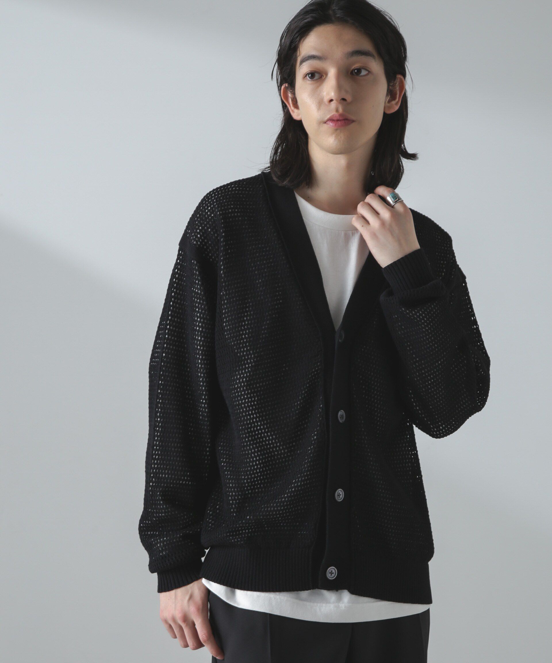 nano･universe「ギマアイレットボクシーニットカーディガン」|ニット・セーター|