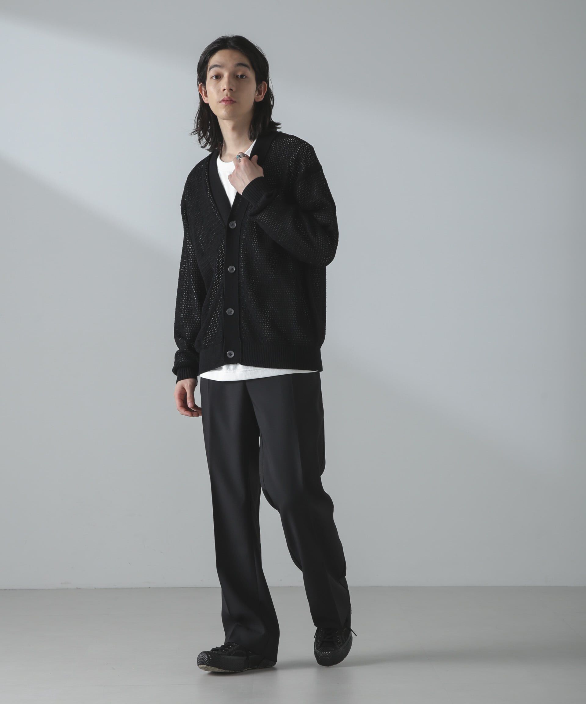 nano･universe「ギマアイレットボクシーニットカーディガン」|ニット・セーター|